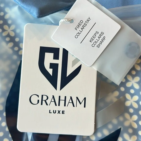 Graham Luxe Leighton Patterned Polo Shirt L - Picture 2 of 4
